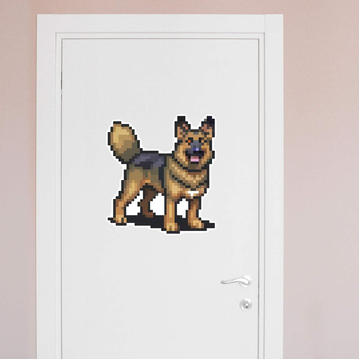 Amazon.com - Azeeda 'Pixel Art German Shepherd Dog' White Premium